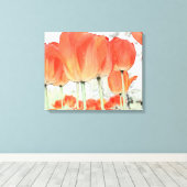 mooie rode tulp bloemen gewikkeld canvas afdruk (Insitu (Houten vloer))