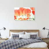 Mooie rode tulp bloemen verpakt canvas (Insitu (Slaapkamer))