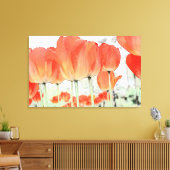Mooie rode tulp bloemen verpakt canvas (Insitu (Woonkamer))
