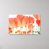 Mooie rode tulp bloemen verpakt canvas afdruk (Voorkant)