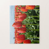 Mooie rode tulpen drukken puzzel (Verticaal)