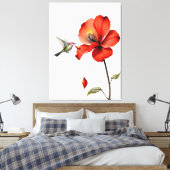 Mooie rode ventilator canvas afdruk (Insitu (Slaapkamer))