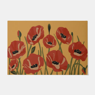 Mooie rode ventilator, nieuwe thuiscadeau deurmat