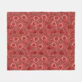 Mooie rode vijgenfruitpatroon fleece deken (Voorkant (Horizontaal))