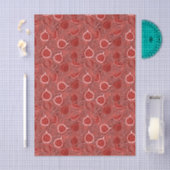 Mooie rode vijgenfruitpatroon tissuepapier (Craft)