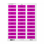 Mooie Rode Violet Etiket (Full Sheet)