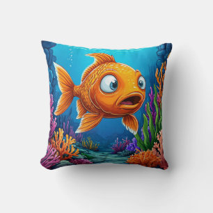 🐟 Mooie rode vis Oceaan pret decor cadeau ✨ Kussen