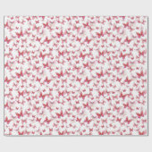 Mooie rode vlinders Patroon cadeaupapier (Vlak)