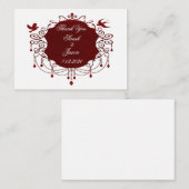 Mooie rode vogels bedankt notitiekaartje