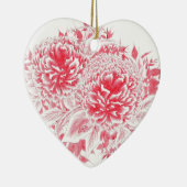 Mooie rode volken keramisch ornament (Rechts)