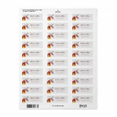 Mooie Rode Vos Aangepast Retouradreslabel Etiket (Full Sheet)