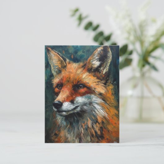 Mooie rode vos briefkaart (Staand voorkant)