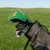 Mooie rode vos cartoon aangepaste naam golfheadcover (Insitu)