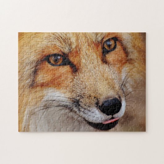 Mooie rode vos dicht bij elkaar, puzzel (Horizontaal)