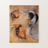 Mooie rode vos dicht bij elkaar, puzzel legpuzzel (Verticaal)