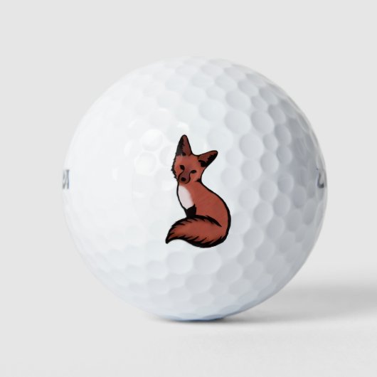 Mooie rode vos golfballen (Voorkant)
