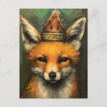 Mooie rode vos in een kroongroene achtergrond