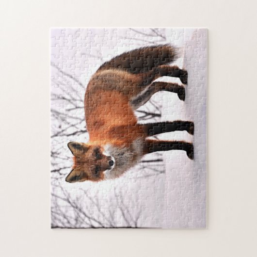 Mooie rode vos in het bos, Jigzaag Puzzle Legpuzzel (Verticaal)