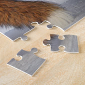 Mooie rode vos in sneeuw legpuzzel (Zijkant)