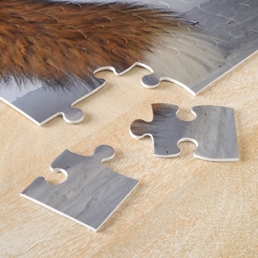 Mooie rode vos in sneeuw legpuzzel (Zijkant)