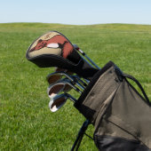 Mooie rode vos monogram golfheadcover (Insitu)