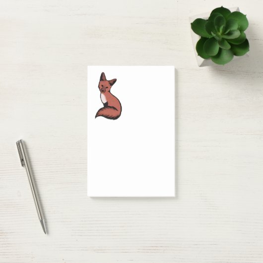Mooie rode vos post-it® notes (Kantoor)