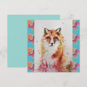 Mooie Rode Vos Waterverf Bosdier Kunst (Voorkant / Achterkant)