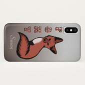 Mooie rode vosvix naam Case-Mate iPhone case (Achterkant (horizontaal))