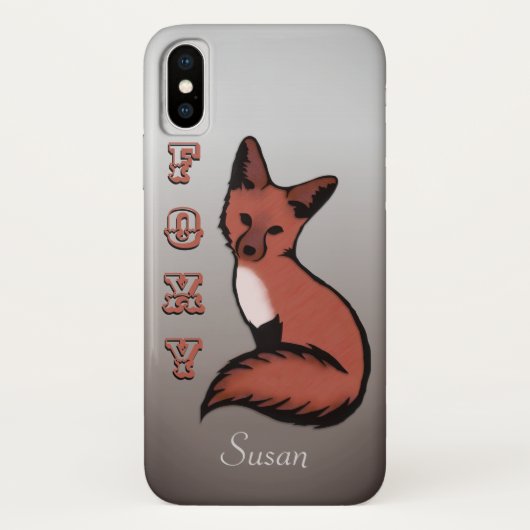 Mooie rode vosvix naam Case-Mate iPhone case (Achterkant)