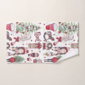 Mooie rode Waterverf kerstnaam Bad Handdoek (Handdoek)