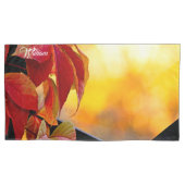 Mooie rode wijnstokbladeren in de herfsttuin kussensloop (Voorkant-Links)