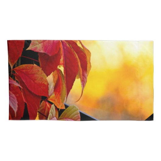 Mooie rode wijnstokbladeren in de herfsttuin kussensloop (Achterkant-Rechts)