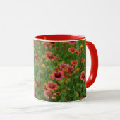 Mooie Rode Wildbloemen Floral Mok Cup (Voorkant rechts)
