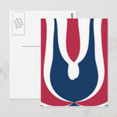 Mooie rode, witte, blauwe textuur kleur Abstract Briefkaart (Voorkant / Achterkant)