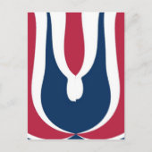 Mooie rode, witte, blauwe textuur kleur Abstract Briefkaart (Voorkant)