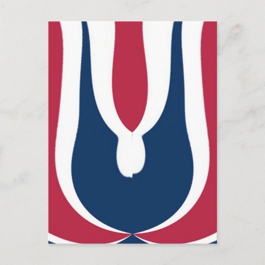 Mooie rode, witte, blauwe textuur kleur Abstract Briefkaart (Voorkant)