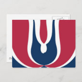 Mooie rode, witte, blauwe textuur kleur Abstract Briefkaart (Voorkant / Achterkant)