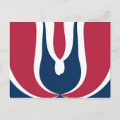 Mooie rode, witte, blauwe textuur kleur Abstract Briefkaart (Voorkant)