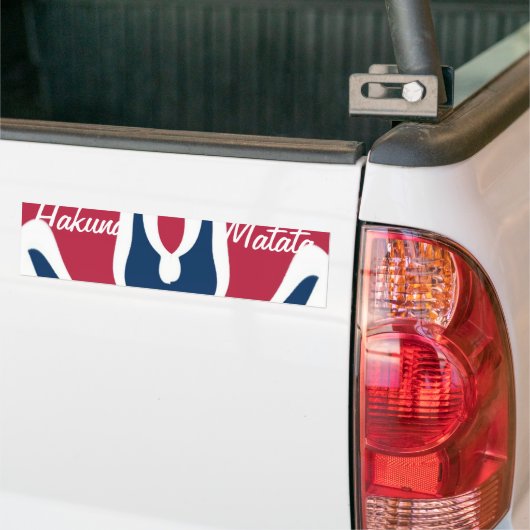 Mooie rode, witte, blauwe textuur kleur Abstract Bumpersticker (Op Truck)