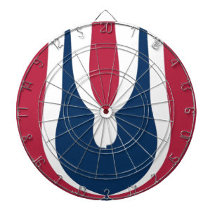 Mooie rode, witte, blauwe textuur kleur Abstract Dartbord