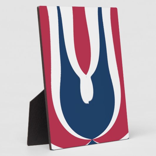 Mooie rode, witte, blauwe textuur kleur Abstract Fotoplaat (Zijkant)