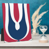 Mooie rode, witte, blauwe textuur kleur Abstract Fotoplaat (Zijkant)