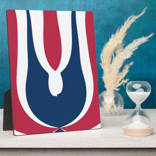 Mooie rode, witte, blauwe textuur kleur Abstract Fotoplaat (Zijkant)