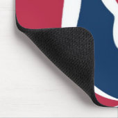 Mooie rode, witte, blauwe textuur kleur Abstract Muismat (Hoek)