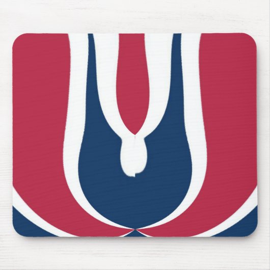 Mooie rode, witte, blauwe textuur kleur Abstract Muismat (Voorkant)