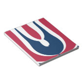 Mooie rode, witte, blauwe textuur kleur Abstract Notitieblok (Schuin)