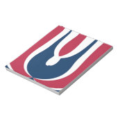 Mooie rode, witte, blauwe textuur kleur Abstract Notitieblok (Linkerzijde)