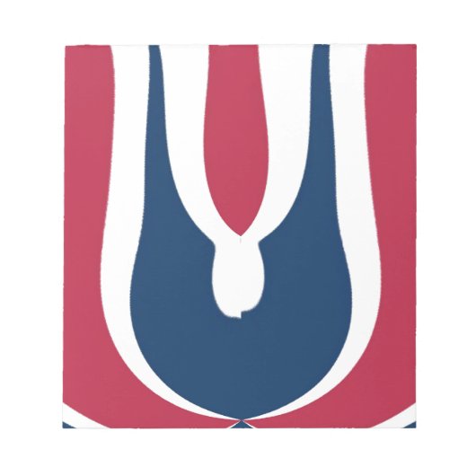 Mooie rode, witte, blauwe textuur kleur Abstract Notitieblok (Voorkant)