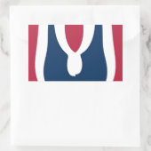 Mooie rode, witte, blauwe textuur kleur Abstract Rechthoekige Sticker (Tas)