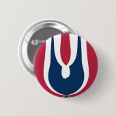 Mooie rode, witte, blauwe textuur kleur Abstract Ronde Button 5,7 Cm (Voorkant /achterkant)